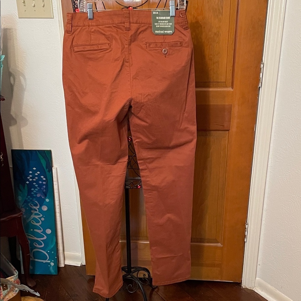 ๐๐๐BOGOHO ๐๐๐Men's Mutual Weave Rust Chinos-30x34 - Picture 9 of 12